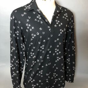 Zara Man Star-Print Button-Down Shirt